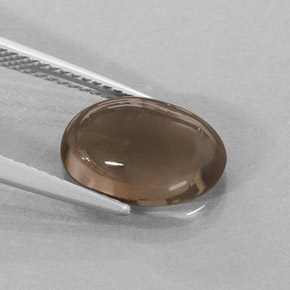 3.59カラットの天然スモーキーブラウンスモーキークォーツ（12.1×8.3 mm・オーバルカット）