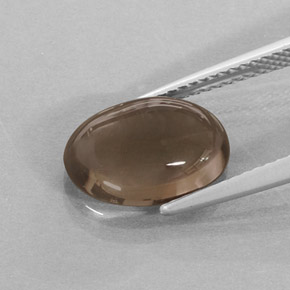 3.59カラットの天然スモーキーブラウンスモーキークォーツ（12.1×8.3 mm・オーバルカット）