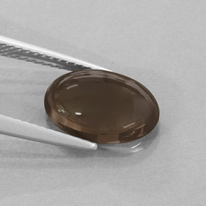 2.97カラットの天然スモーキーブラウンスモーキークォーツ（11.9×8 mm・オーバルカット）