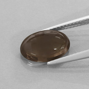 2.97カラットの天然スモーキーブラウンスモーキークォーツ（11.9×8 mm・オーバルカット）