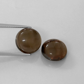 カラットの天然スモーキーブラウンスモーキークォーツ（12.19 mm・透明）