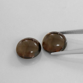 カラットの天然スモーキーブラウンスモーキークォーツ（12.19 mm・透明）