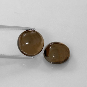 カラットの天然スモーキーブラウンスモーキークォーツ（12.07 mm・透明）