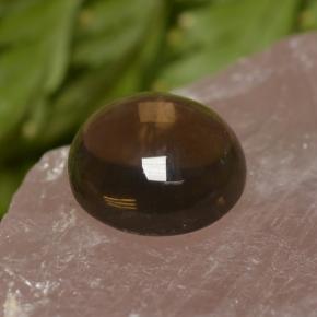 6.82カラットの天然Chocolate Brown スモーキークォーツ（12.07 mm・ラウンドカット）