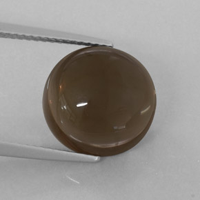 7.52カラットの天然Chocolate Brown スモーキークォーツ（12.18 mm・透明）