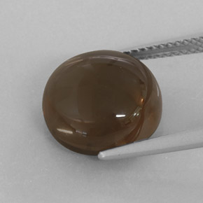 7.52カラットの天然Chocolate Brown スモーキークォーツ（12.18 mm・透明）