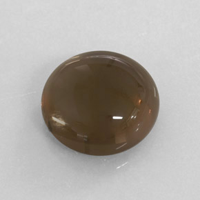 6.99カラットの天然スモーキーブラウンスモーキークォーツ（12.28 mm・透明）