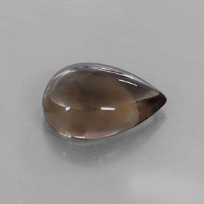 7.79カラットの天然スモーキーブラウンスモーキークォーツ（15.9×11.8 mm・洋梨の形）