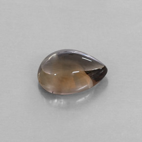 4.55カラットの天然スモーキーブラウンスモーキークォーツ（12.9×9.2 mm・洋梨の形）