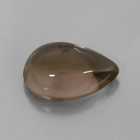 4.05カラットの天然スモーキーブラウンスモーキークォーツ（12.9×9.1 mm・透明）