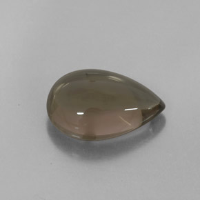 3.83カラットの天然スモーキーブラウンスモーキークォーツ（12.8×9 mm・透明）