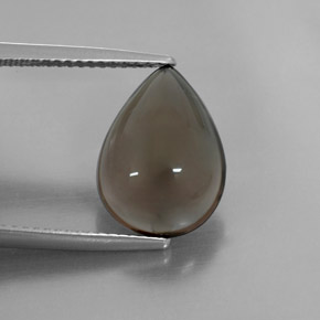 4.80カラットの天然スモーキーブラウンスモーキークォーツ（13.8×10.2 mm・透明）