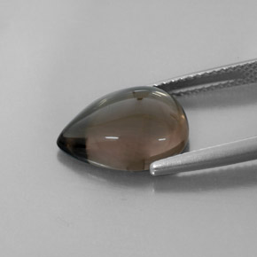 4.80カラットの天然スモーキーブラウンスモーキークォーツ（13.8×10.2 mm・透明）