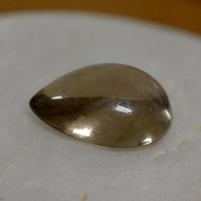 4.19カラットの天然スモーキーブラウンスモーキークォーツ（12.8×9 mm・洋梨の形）