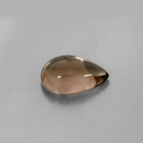 3.68カラットの天然スモーキーブラウンスモーキークォーツ（12.8×8.8 mm・透明）