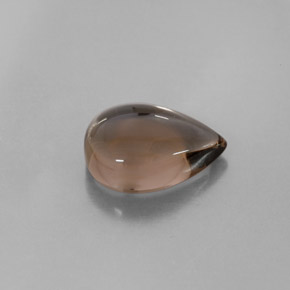 4.39カラットの天然スモーキーブラウンスモーキークォーツ（13.1×9.2 mm・透明）