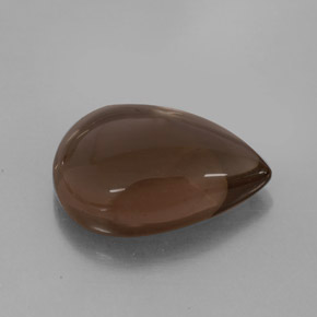 3.86カラットの天然スモーキーブラウンスモーキークォーツ（13.1×9.1 mm・透明）