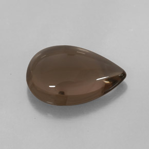4.53カラットの天然スモーキーブラウンスモーキークォーツ（14.2×10 mm・透明）