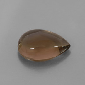 4.06カラットの天然スモーキーブラウンスモーキークォーツ（13.2×9.1 mm・透明）