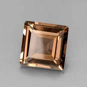 4.21カラットの天然スモーキーブラウンスモーキークォーツ（10.2×10.1 mm・四角）
