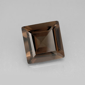 3.96カラットの天然スモーキーブラウンスモーキークォーツ（10.2×10.2 mm・四角）