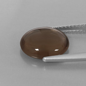2.98カラットの天然スモーキーブラウンスモーキークォーツ（11×9.1 mm・オーバルカット）