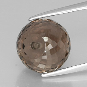 7.00カラットの天然スモーキーブラウンスモーキークォーツ（10.1×9.6 mm・球体 / ボール）