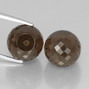カラットの天然スモーキーブラウンスモーキークォーツ（10×9.2 mm・球体 / ボール）