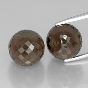 カラットの天然スモーキーブラウンスモーキークォーツ（10×9.2 mm・球体 / ボール）