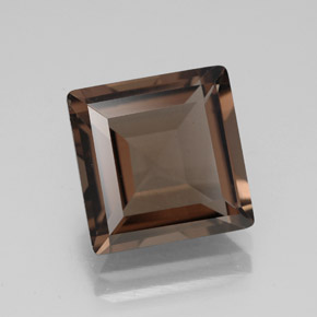 4.50カラットの天然スモーキーブラウンスモーキークォーツ（10.2×10.1 mm・四角）