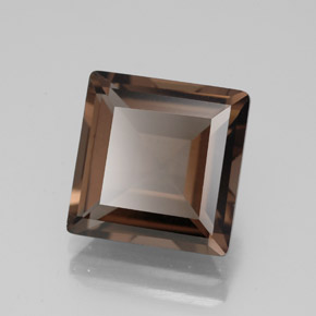 4.50カラットの天然スモーキーブラウンスモーキークォーツ（10.2×10.1 mm・四角）