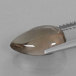3.17カラットの天然スモーキーブラウンスモーキークォーツ（12.4×8.3 mm・洋梨の形）