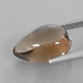 3.68カラットの天然スモーキーブラウンスモーキークォーツ（12×8.2 mm・洋梨の形）