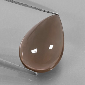 2.99カラットの天然スモーキーブラウンスモーキークォーツ（12×8.4 mm・洋梨の形）