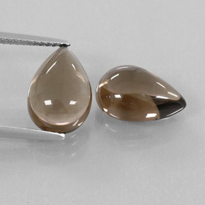 カラットの天然スモーキーブラウンスモーキークォーツ（11.8×8.1 mm・透明）