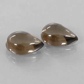 カラットの天然スモーキーブラウンスモーキークォーツ（11.8×8.1 mm・透明）