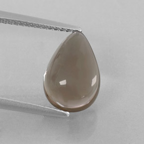 3.26カラットの天然スモーキーブラウンスモーキークォーツ（11.9×8.1 mm・透明）