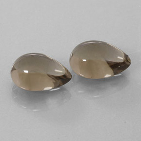 カラットの天然スモーキーブラウンスモーキークォーツ（10×7 mm・洋梨の形）