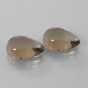 カラットの天然スモーキーブラウンスモーキークォーツ（10×7.1 mm・洋梨の形）