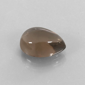 2.51カラットの天然スモーキーブラウンスモーキークォーツ（10.2×7.3 mm・洋梨の形）
