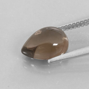 2.51カラットの天然スモーキーブラウンスモーキークォーツ（10.2×7.3 mm・洋梨の形）