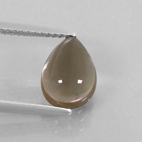 2.34カラットの天然スモーキーブラウンスモーキークォーツ（10×7.3 mm・洋梨の形）