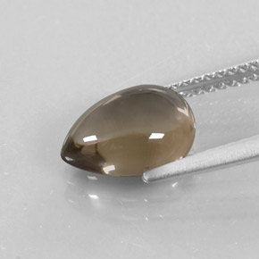 2.34カラットの天然スモーキーブラウンスモーキークォーツ（10×7.3 mm・洋梨の形）