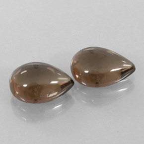 カラットの天然スモーキーブラウンスモーキークォーツ（9.7×7.2 mm・洋梨の形）