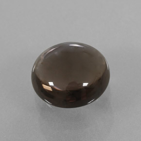 6.24カラットの天然スモーキーブラウンスモーキークォーツ（12.26 mm・透明）