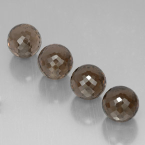 27.27カラットの天然Chocolate Brown スモーキークォーツ（10.02 mm・球体 / ボール）