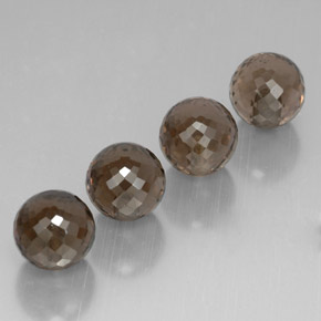27.27カラットの天然Chocolate Brown スモーキークォーツ（10.02 mm・球体 / ボール）