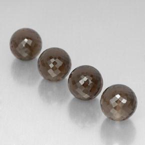 27.69カラットの天然チョコレートブラウンスモーキークォーツ（10.06 mm・球体 / ボール）