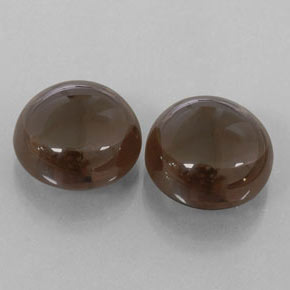 カラットの天然スモーキーブラウンスモーキークォーツ（13.13 mm・透明）