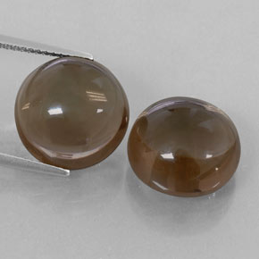 カラットの天然スモーキーブラウンスモーキークォーツ（13.29 mm・透明）